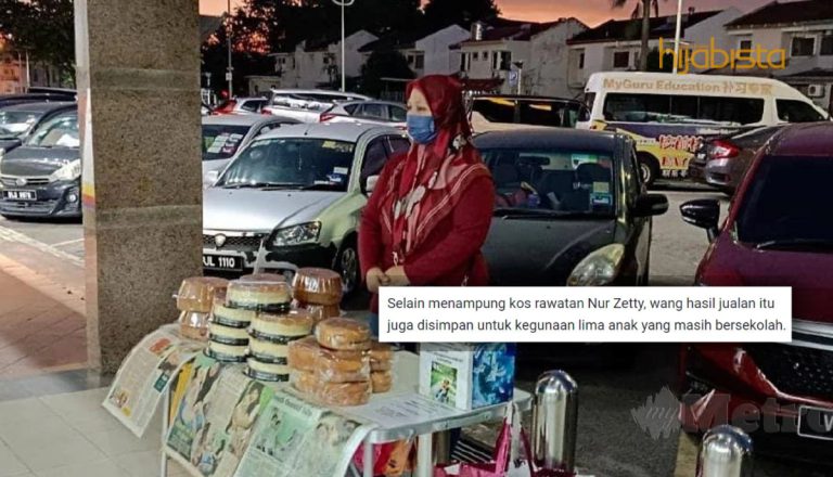 Kasih Sampai Syurga, Ibu Gigih Jual Kek Di Kaki Lima Demi Tampung Kos Rawatan Anak OKU