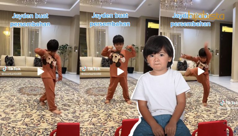 Lincah Menari Lagu ‘Blackpink’ Telatah Comel Jebat Jayden Buat Netizen Tak Kering Gusi!