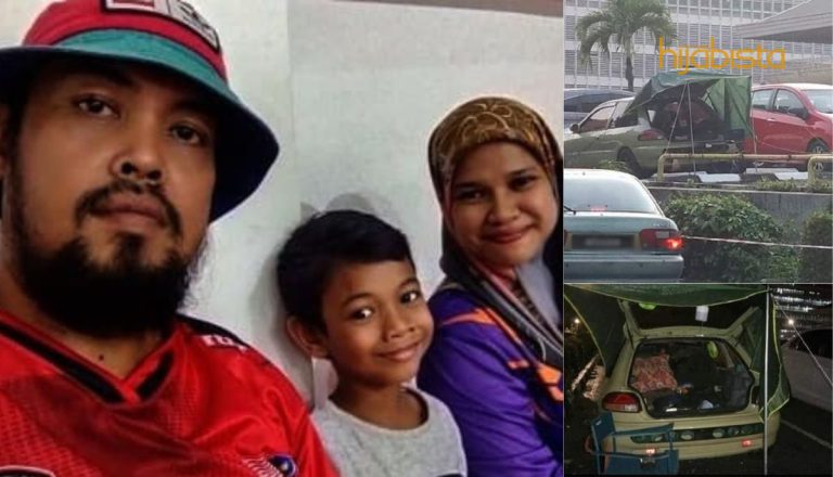 Tak Mampu Sewa ‘Homestay’, Bapa Ini Sanggup Berkhemah Belakang Kereta, Tunggu Perkembangan Anak Hidap Tumor Otak!