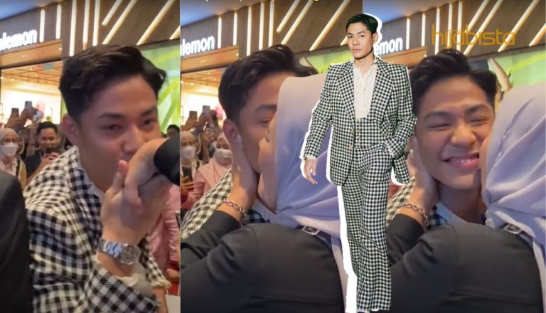 Peribadi Merqeen Dipuji Netizen! ‘Tak Kekok’ Peluk Cium Ibu Di Karpet Merah