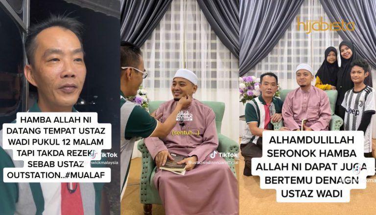 Tak Sangka! Terkesima Jumpa Ustaz Wadi Depan Mata, Tindakan ‘Spontan’ Mualaf Ini Runtun Hati Netizen
