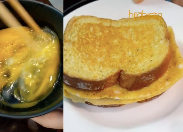‘Sandwic Telur Paling Mudah’ Hanya Dua Minit Dah Siap. Sesuai Untuk Waktu Bersahur!