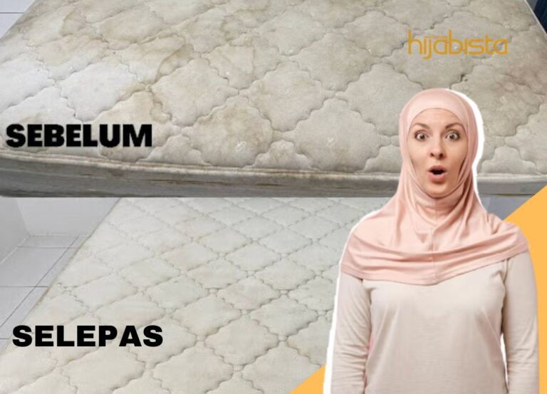 Alamak! Tilam Penuh ‘Peta’, Guna Tiga Bahan Ni Je Sis, Tak Perlu Susah Payah Angkat Tilam