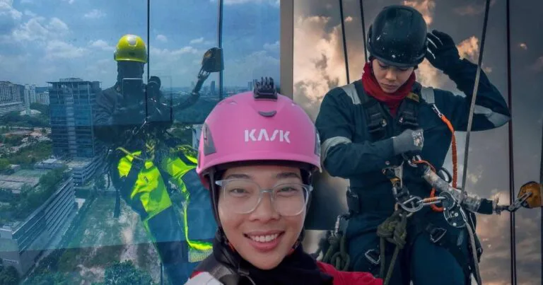 Kenali Maya Sidek, Juruteknik NDT Hijabi Paling Berani Tukar Lampu Spotlight KLCC!