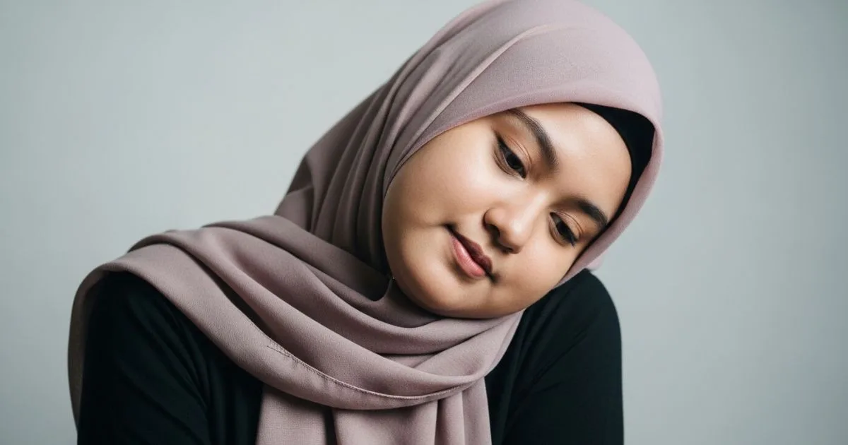 Double Chin Jadi Punca Hijabi Hilang Keyakinan? Ini Sebab Badan Slim Pun Ada Dagu Berlapis