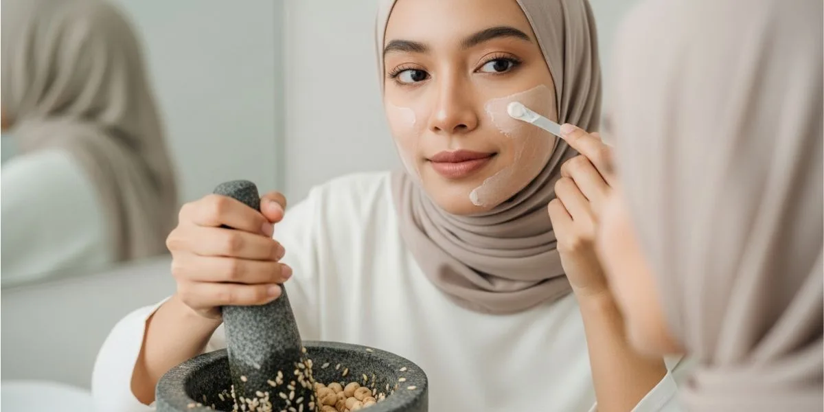 Masker Beras Daun Sirih Cina Kemiri! Cara Semula Jadi Cerahkan Kulit & Lembutkan Wajah