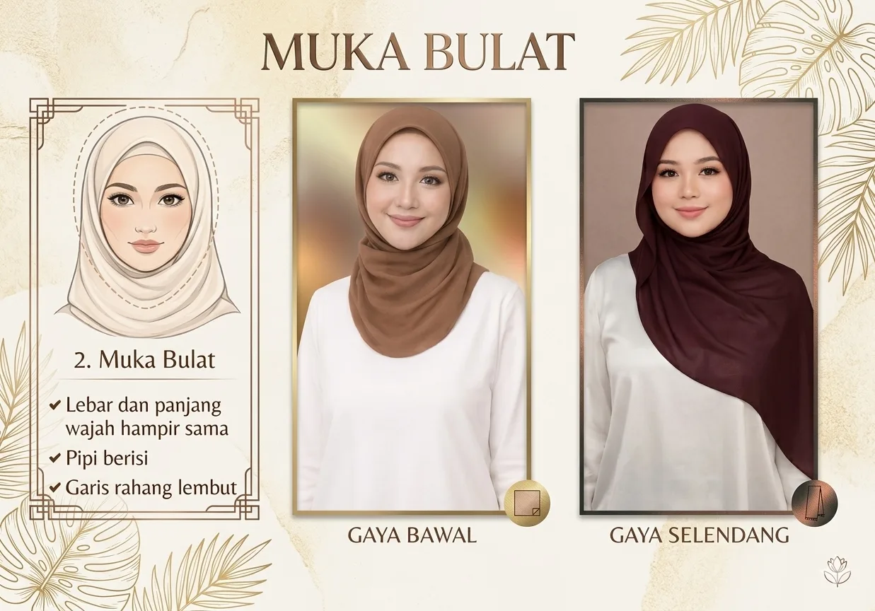 Gaya Tudung Ikut Bentuk Muka! Panduan Penting Agar Tampil Lebih Yakin & Manis di Hari Raya 7 Gaya Tudung Ikut Bentuk Muka! Panduan Penting Agar Tampil Lebih Yakin & Manis di Hari Raya