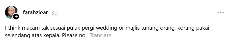Trend Pakai Selendang Atas Kepala Ke Majlis Kahwin, Wanita Tegur Jangan Overshadow Pengantin