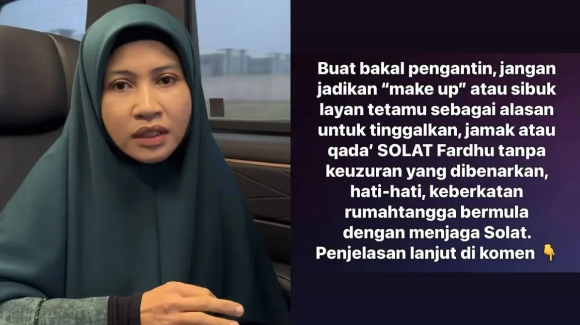 Solekan Cantik Bukan Alasan Tinggal Solat, Ustazah Asma’ Titip Teguran Buat Pengantin