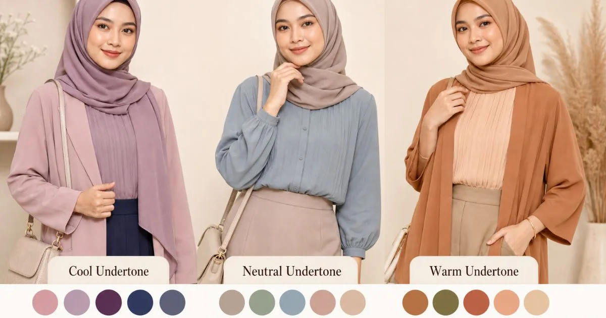 Rahsia Cantik Pilih Warna Tudung Ikut Undertone Kulit
