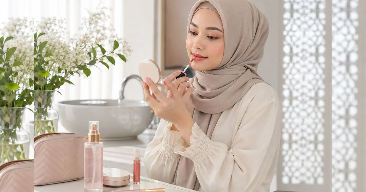 Reapply Makeup Selepas Wuduk, 7 Tips Mudah Wajah Kekal Segar dan Berseri