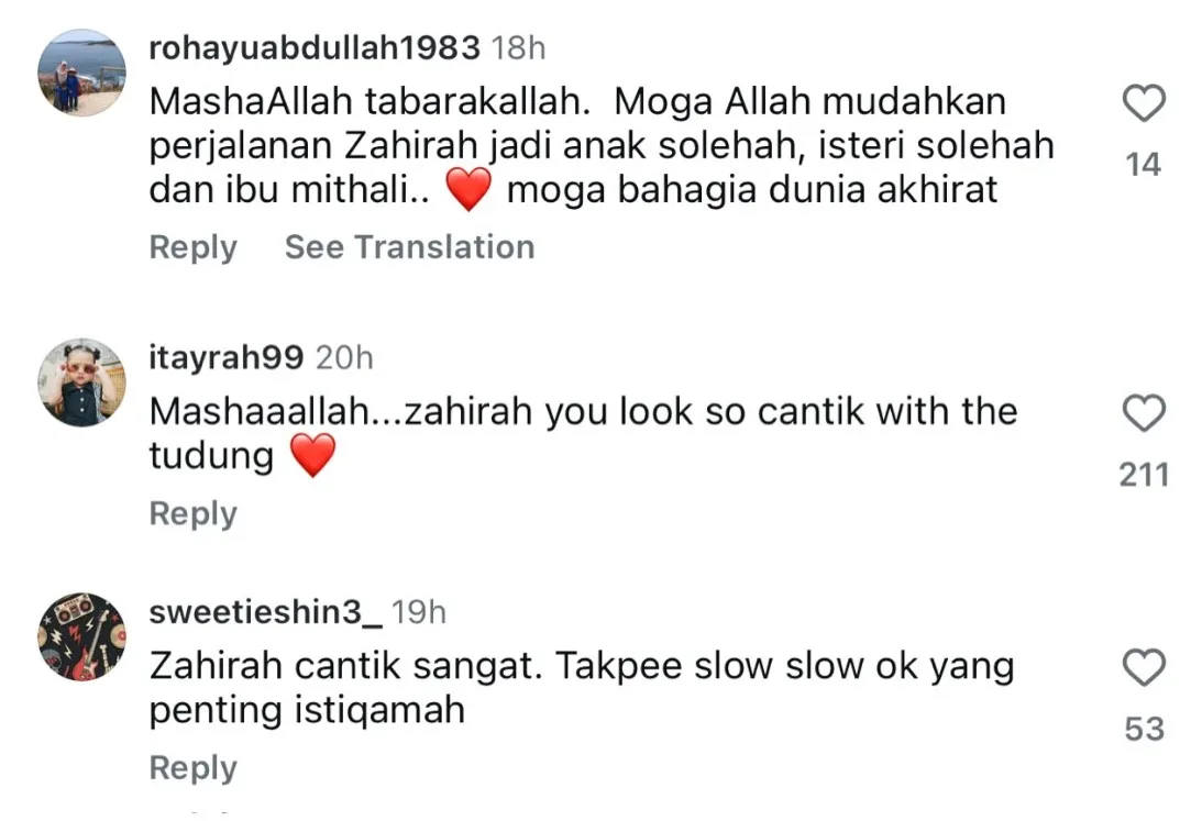 ‘Perlahan-Lahan, Janji Istiqamah’, Imej Berhijab Zahirah MacWilson Raih Pujian 5 ‘Perlahan-Lahan, Janji Istiqamah’, Imej Berhijab Zahirah MacWilson Raih Pujian