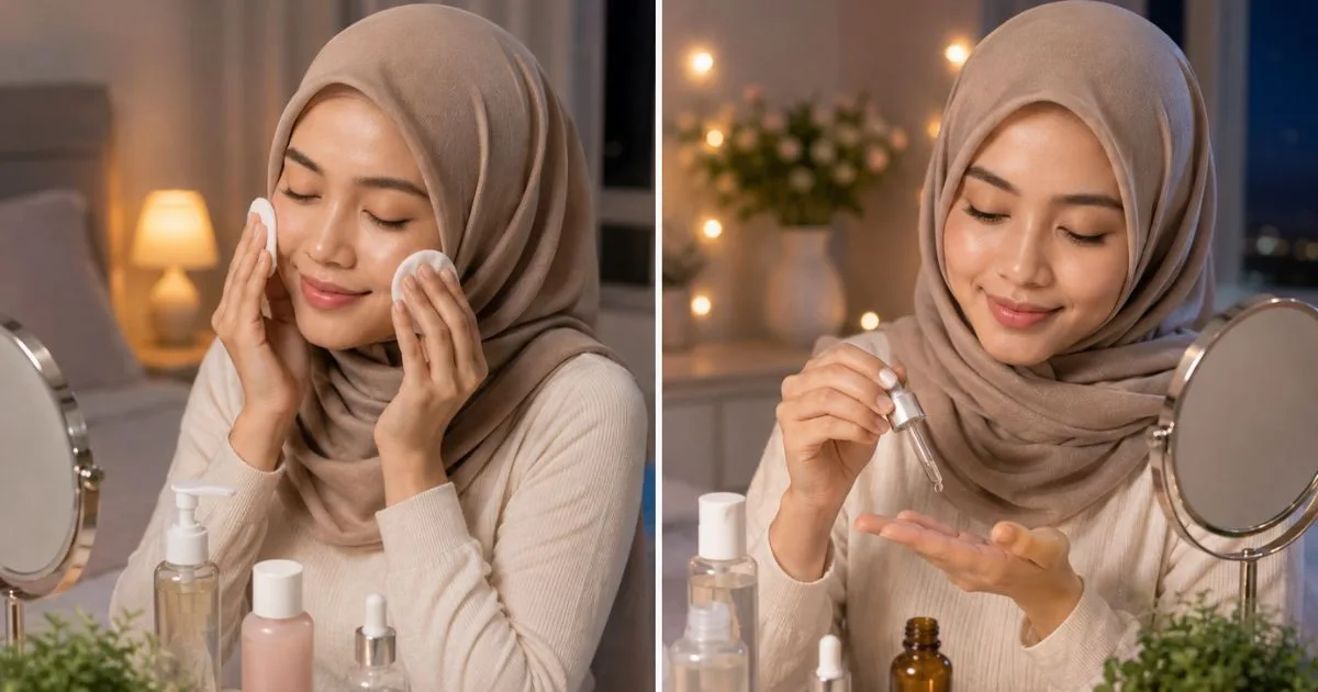 Rutin Penjagaan Kulit Malam! 6 Langkah Mudah & Berkesan Untuk Kulit Lebih Sihat Rutin Penjagaan Kulit Malam! 6 Langkah Mudah & Berkesan Untuk Kulit Lebih Sihat