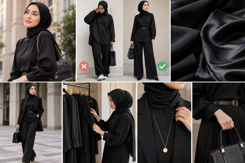 Baju Hitam Nampak Kurus? 6 Trik Styling Bijak Untuk Siluet Lebih Langsing 3 Baju Hitam Nampak Kurus? 6 Trik Styling Bijak Untuk Siluet Lebih Langsing