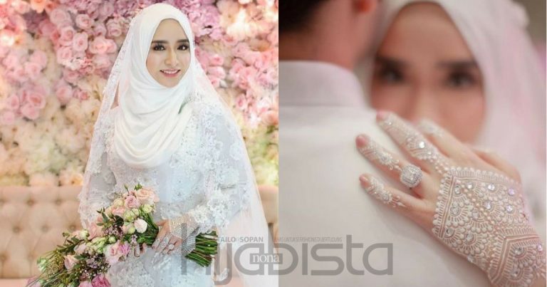 Giliran Dr Puteri Julia Pula Bergelar Raja Sehari. ‘Dress’ Kahwin & Inai Putih Bertatah Batuan Manik Curi Tumpuan