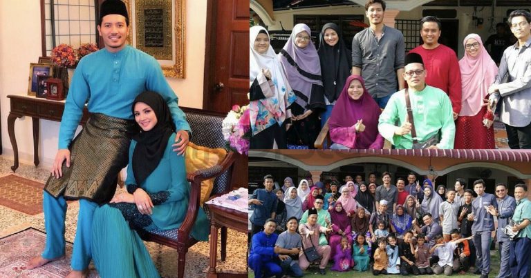 Wow, Cantiknya Fazura Yang Tampil Berhijab Syawal Lalu & Ketika Beraya Dengan Keluarga Fattah Di Kampung