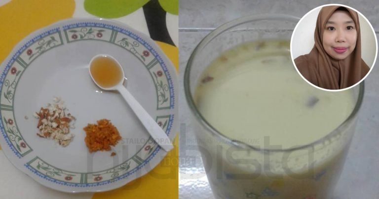 Wanita Ini Kongsi Rahsia Wajah ‘Pinkish’ Hanya Dengan Amal Minum Campuran Susu, Kunyit  Dengan Badam