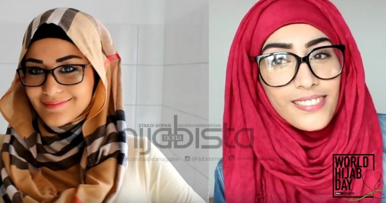 TUTORIAL HIJAB: Sepantas 5 Minit, Buat Hijabi Yang Berkaca Mata Tak Terlihat Muka Bulat & Kembang