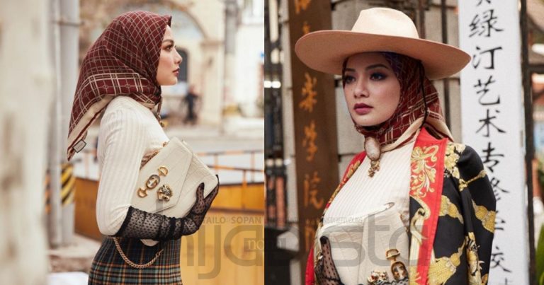 “Macam Anak Patung” – Netizen Puji Neelofa Sangat Cantik Gayakan Tudung Bawal Yang Dililit Klasik