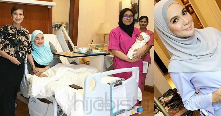 Walaupun Sedang Sakit Bertarung Nyawa Lahirkan Anak, Isteri Datuk Aliff Syukri Dipuji Tetap Jaga Auratnya