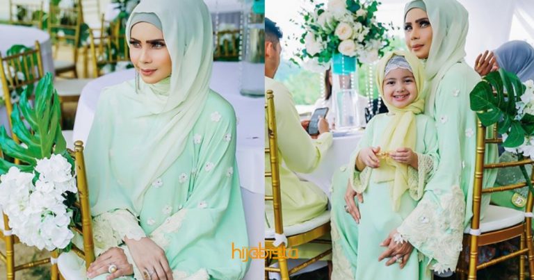 Cantik Lagi Menawan, Che Ta Pilih Rona Hijau Lembut Di Majlis Kesyukuran Sempena Hari Jadinya