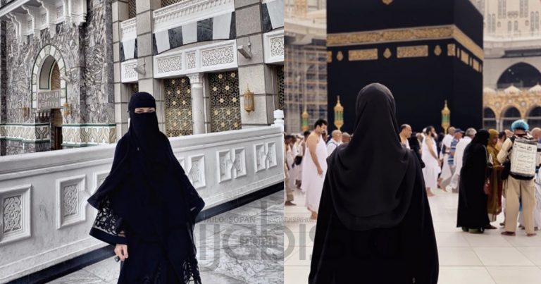 Tampil Berjubah Hitam & Niqab Di Tanah Suci, Netizen Puji Neelofa Cantik Macam Bidadari Syurga