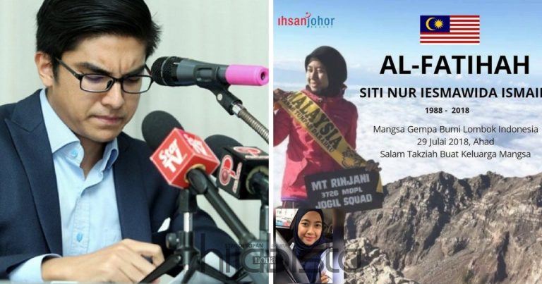 Syed Saddiq Ucap Takziah Kepada Keluarga Siti Nur Iesmawida, Pejuang Yang Ditangisi Pemergiannya