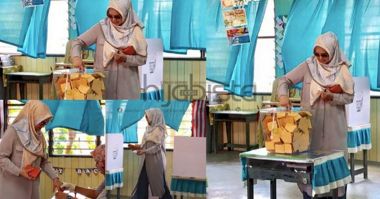 Penampilan Datuk Siti Yang Sopan & Menutup Aurat Waktu Keluar Undi Lepas Habis Pantang Jadi Perhatian Neziten