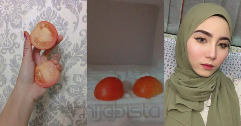 Rahsia Cantik Wanita Ini Yang Hanya Guna Sebiji Tomato Beku Untuk Jadikan Kulit Halus & ‘Glowing’