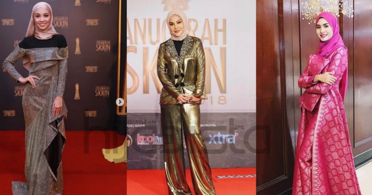 STAIL: Gaya Umie Aida, Nabila Razali & Wany Hasrita Antara Yang Curi Tumpuan Di Malam ASK 2018