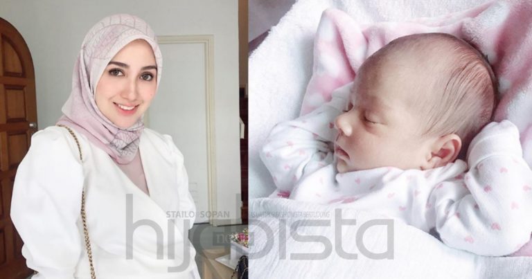 Setelah 2 Minggu Lahirkan Anak, Pengasas Tudung Ruffle Nonones Dedah Wajah Puteri Sulungnya