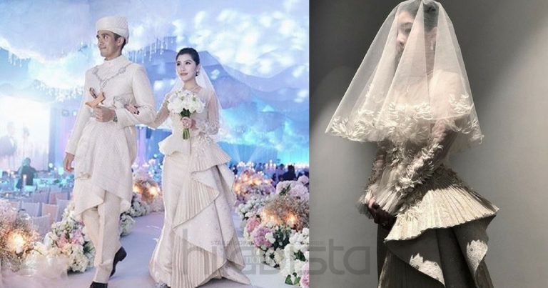 Pilih Busana Tradisional Songket, Buat Penampilan Anak Jutawan Ini Cukup Menyerlah Di Majlis Resepsi. WOW!