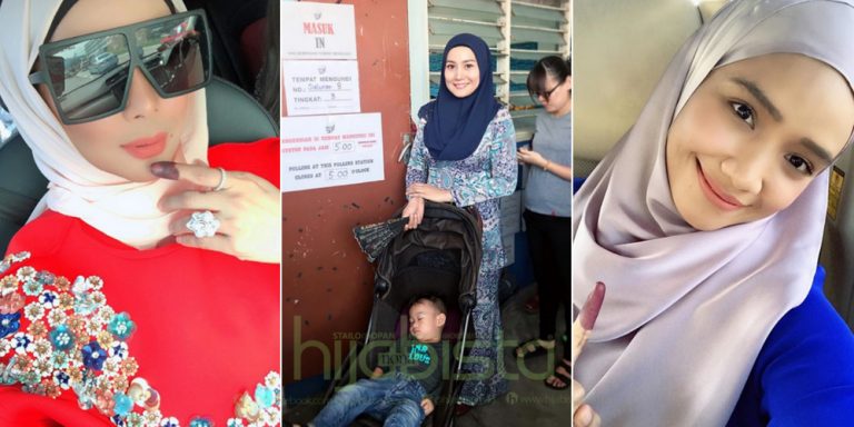 10 Selebriti Berhijab Ini Turut Tunaikan Tanggungjawab Terhadap Negara. Tahniah!