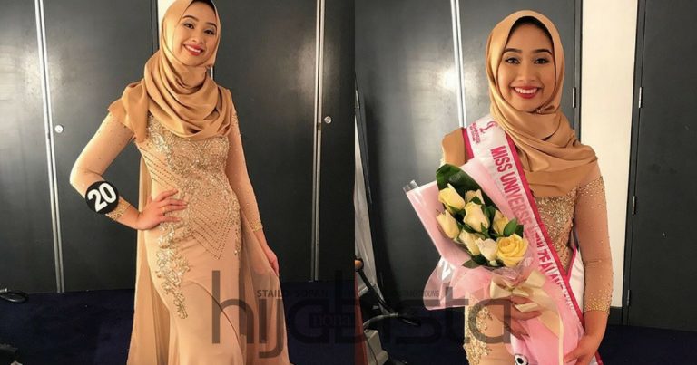 Anggun Mengenakan Hijab & ‘Dress’ Rona Sedondon, Tuah Nurul Menang Tempat Ke 5 Pertandingan Ratu Cantik
