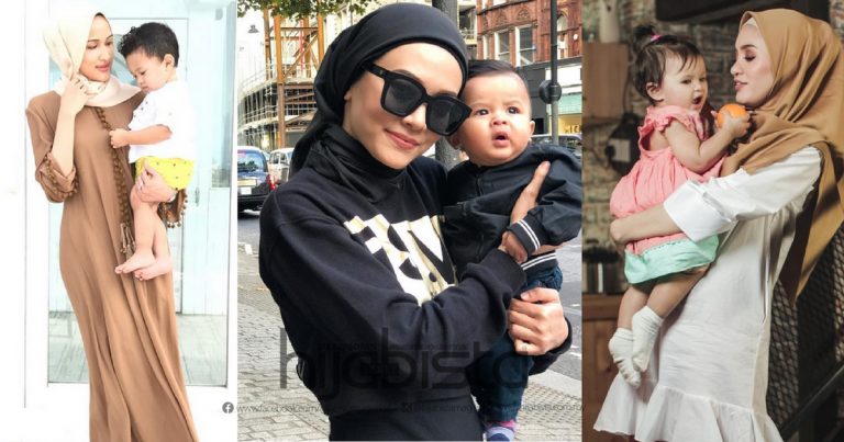 10 Selebriti Ini Tak Kekok Kendong Anak & Gaya Tudung ‘Maintain’ Cantik & Tak Senget. Ini Rahsianya