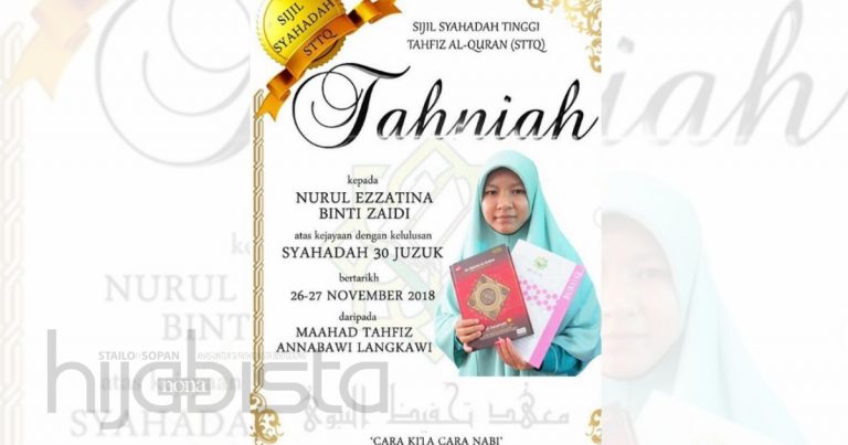Faktor Kemiskinan Tak Halang Gadis Ini Lulus Ujian Syahadah 30 Juz Al-Quran Dalam Masa 2 Hari. Subhanallah!